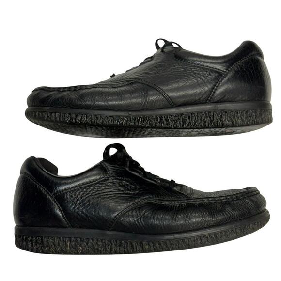 SAS PATHFINDER Handcrafted Black Pebbled Leather Moc Toe Shoes Men's US 12 M - Picture 9 of 12